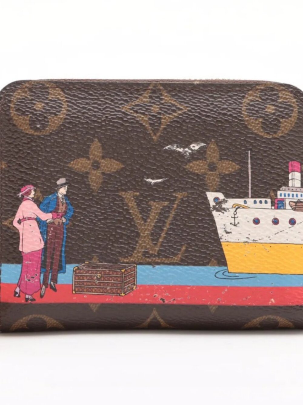 Louis Vuitton Monogram Transatlantic Zippy Coin Purse